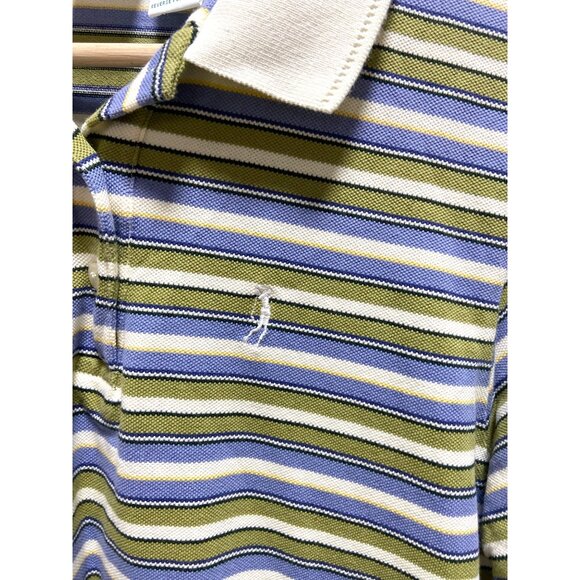 Izod Striped Polo Shirt Purple Size L Y2K - Picture 7 of 13